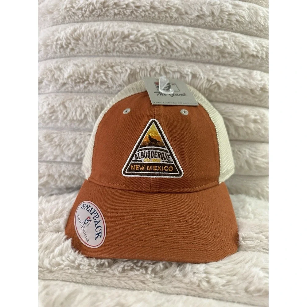 Albuquerque New Mexico Hat Strapback USA Embroidered The‎ Game Burnt Orange New